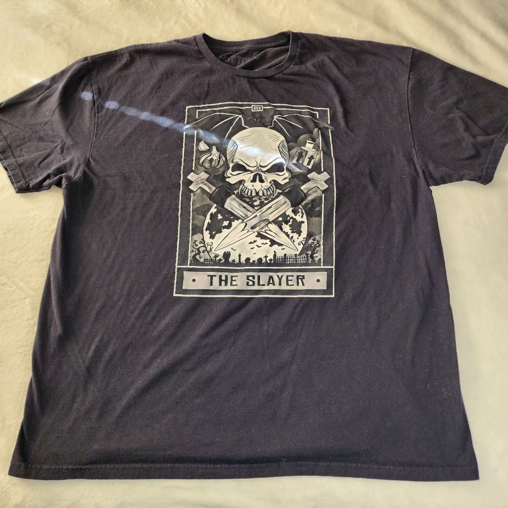 Hot Topic Tarot Card XIV The Slayer Black Tshirt With Graphics Size 2XL